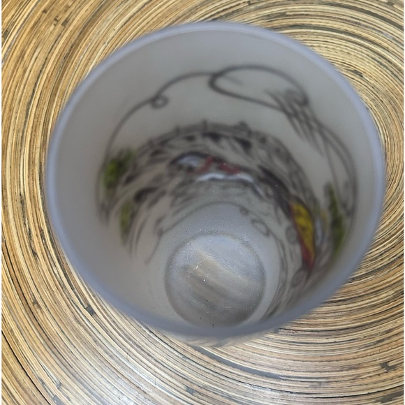 Currier and Ives Brown frosted glass vintage 12oz tumbler - Picture 5 of 6